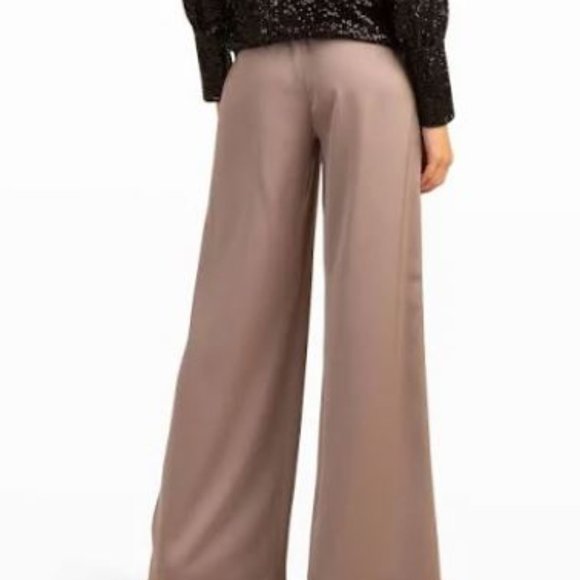 Trina Turk Pants - SOLD: Trina Turk Wide Leg Brown Dress Slacks Pants Trousers Shapely Flattering